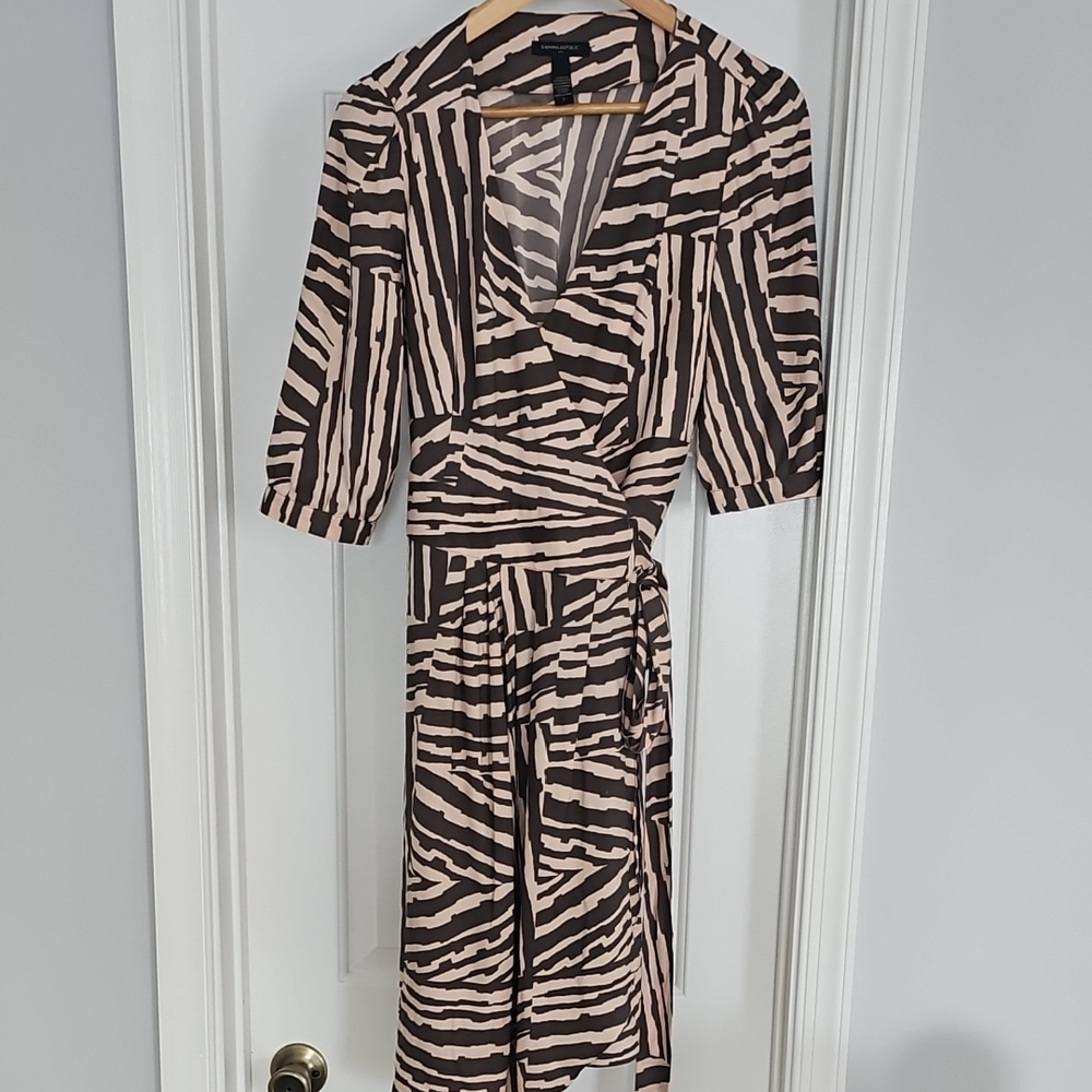 Zebra Print Wrap Dress